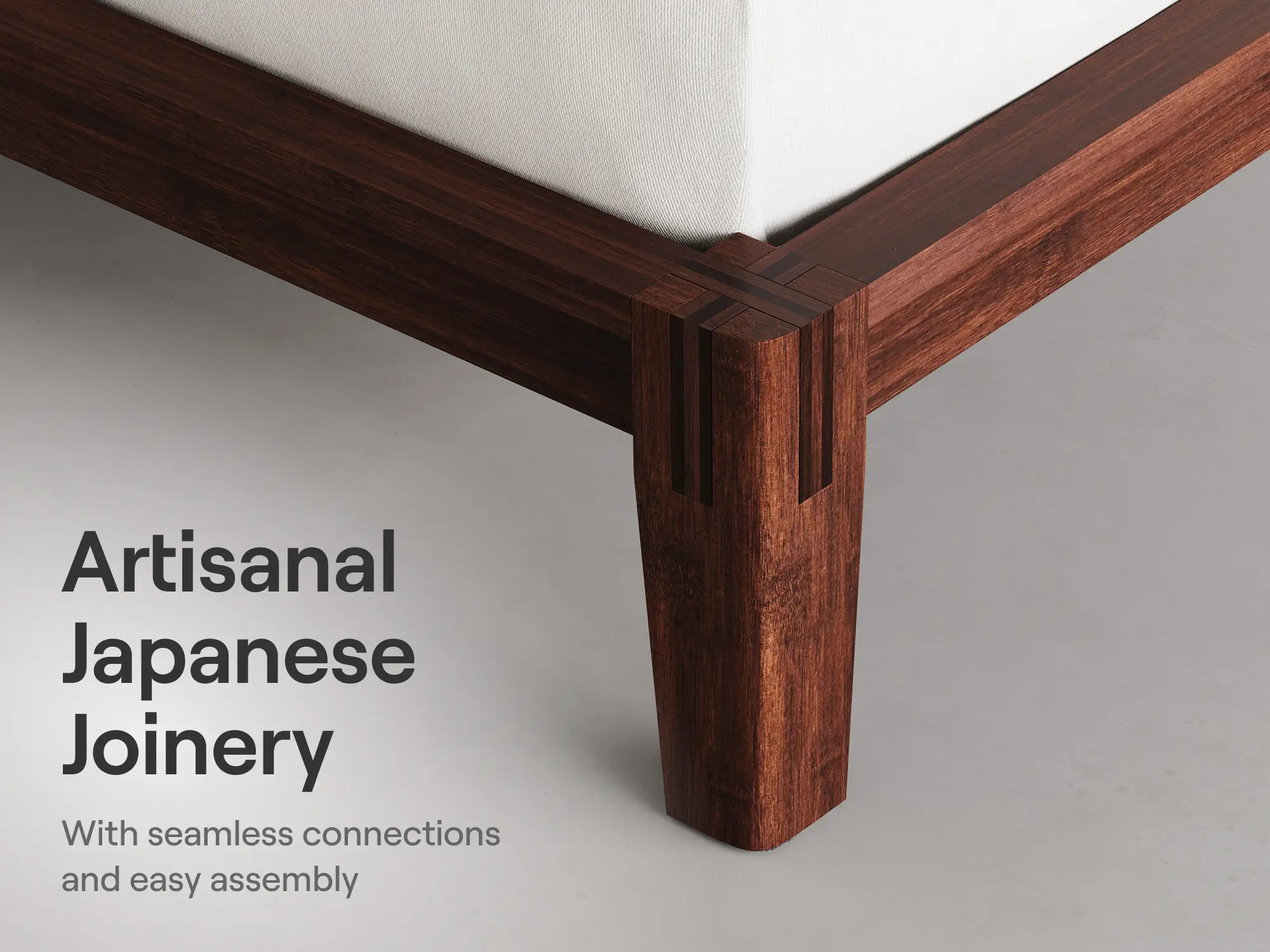 Bamboo Platform Bed Frame - Image 12