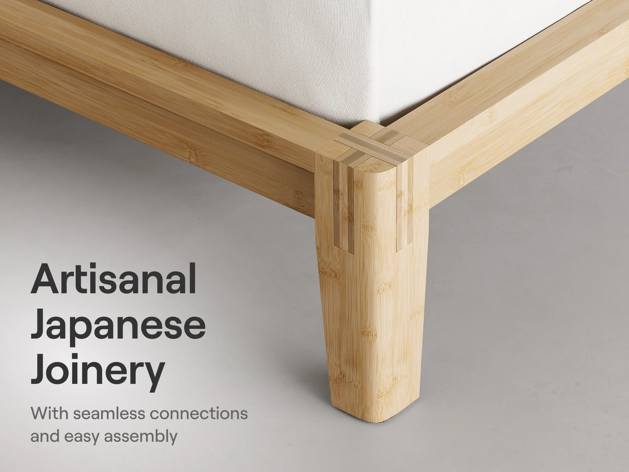 Bamboo Platform Bed Frame - Image 5