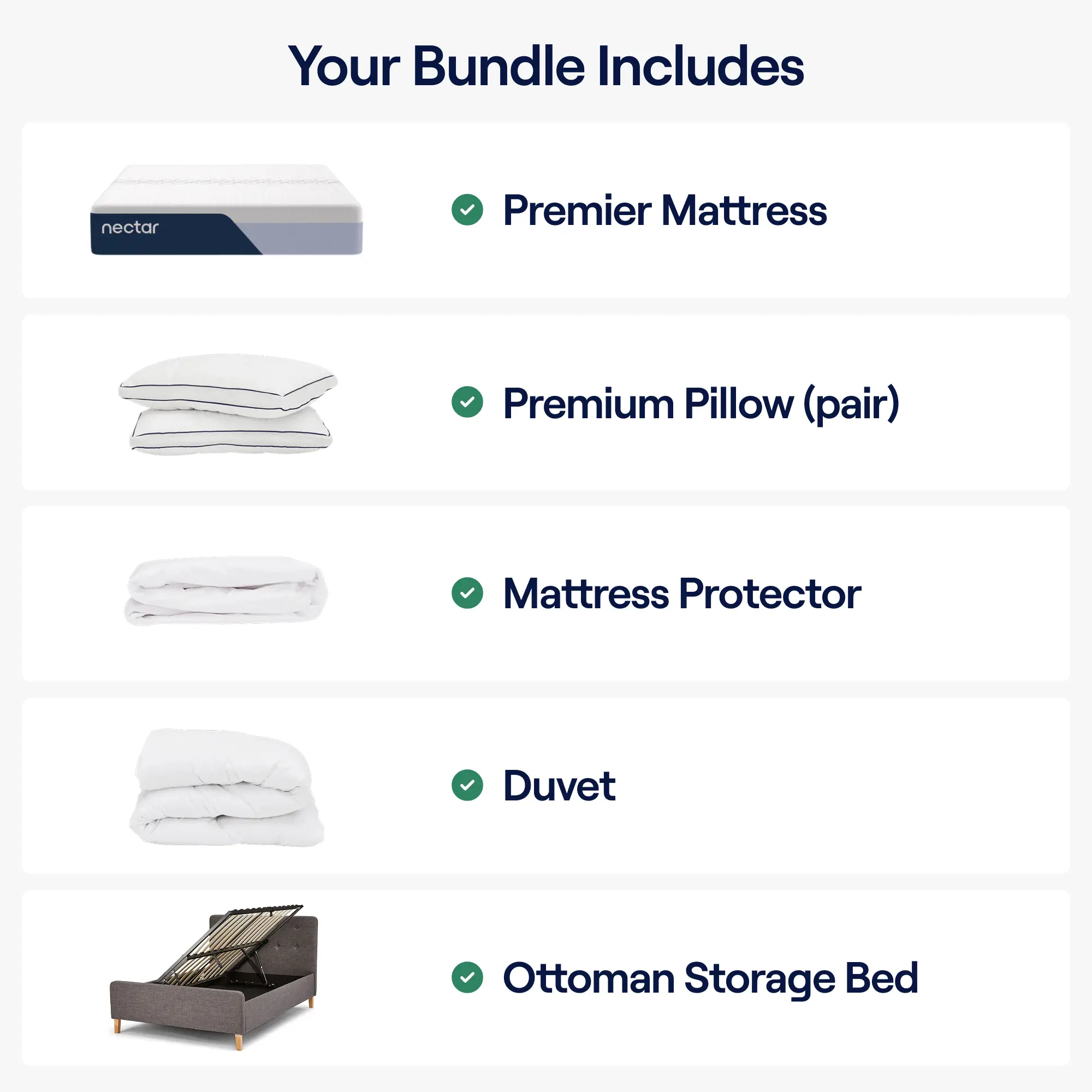 Nectar Premier Storage Bed Bundle - King - Image 4
